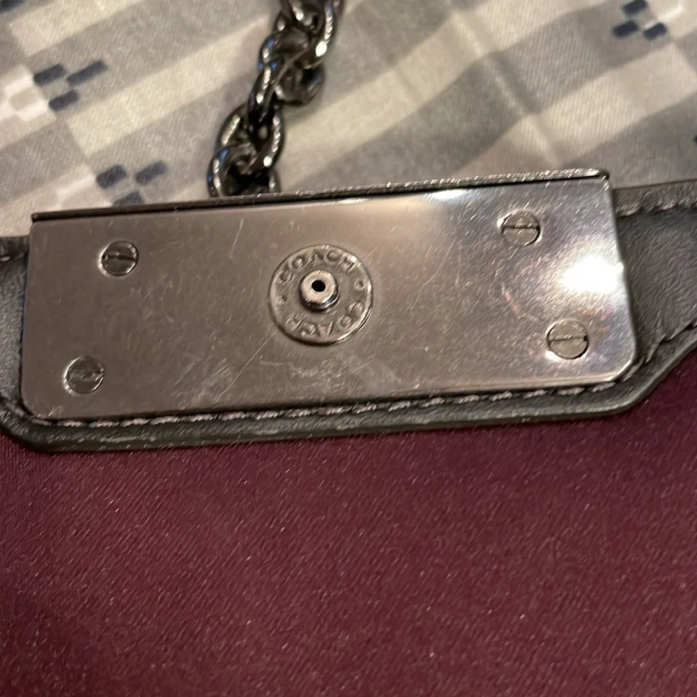 Coach Kristen python gunmetal petite crossbody / clutch bag - Picture 10 of 16